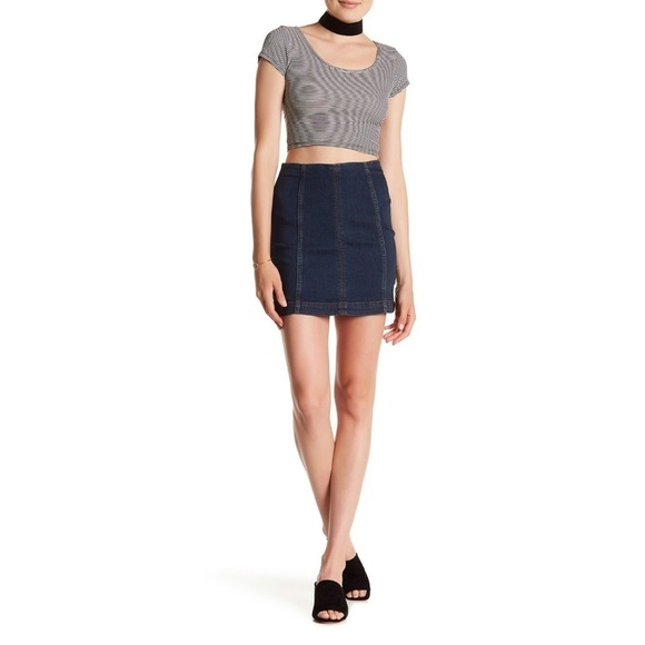 Free People We The Free Modern Denim Mini Skirt 10 - Picture 4 of 7